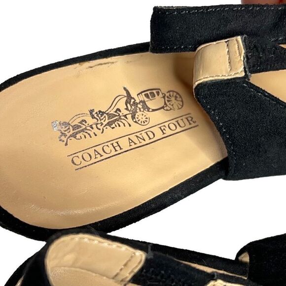 Coach and Four black Letti -CF sling back heels size 6.5 - Picture 3 of 16